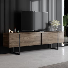 Hanah Home Soporte para TV Luxe - Nogal y Negro